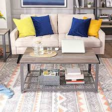 Wood & steel coffee table. Industrial Style Coffee Table In Wood And Steel
