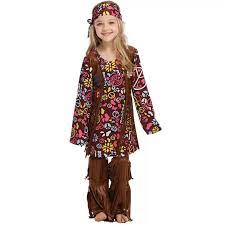 Kids Girls Halloween 60s 70s Vintage Hippie Fringe Floral Costume Dress Child Indian Native Hippy Funny Clothes For Baby Toddler Girls Costumes Aliexpress