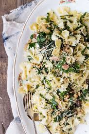Farfalle Pasta With Bacon Kale And Mozzarella Recipe Farfalle Pasta Bacon Kale Bacon Pasta