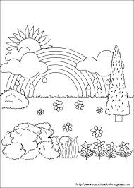 Here is the spring color page. Nature Scenery Nature Scenery Coloring Pages