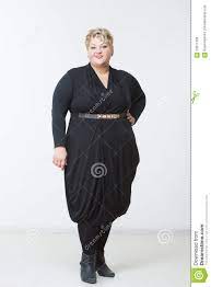 Fette Frau in Einem Schönen Kleid Stockfoto - Bild von überessen, person:  59511300