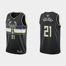 Bucks 34 Giannis Antetokounmpo 2021 Nba Finals Black Jersey Statement