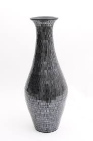 Tall Floor Vase With Glass Mosaic 80 Cm Ceramic Black Floor Standing Vase Trending Decor Floor Vase