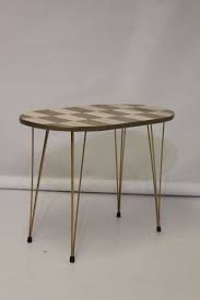 La table basse fifties de la marque française red edition s'inspire du design des années 50. Table Basse Vintage Annee 50 60 Formica Bicolore Pliable Luckyfind