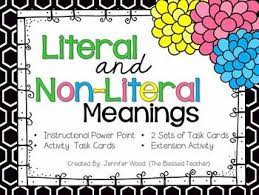 Literal And Nonliteral Meanings Anchor Charts Ela Anchor Charts Reading Anchor Charts