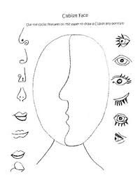 Once the faces were done, they added the hair to create flowing movement. Cubism Portraits Worksheets Teaching Resources Tpt