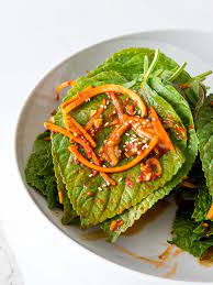 Korean Perilla Leaf Kimchi Recipe Korean Side Dishes Easy Korean Recipes Stuffed Peppers
