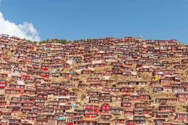 World's most densely packed halls of residence surrounds Larung Gar  Buddhist Institute, China