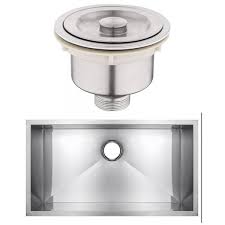 It is more important to maintain this seal than it is to use extreme force while plunging, so gently work the plunger a few times to bring the most amount of pressure down on the blockage. American Imaginations 27 In X 18 In 1 Basin Brushed Nickel Undermount Laundry Sink 18 Gauge Drain Included Ai 29417 Rona