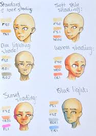Skin Shading Reference Anime Art Amino Watercolor Art Face Watercolor Skin Tones Shadow Drawing