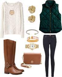 Fall Favorites Riding Boots Skinny Jeans Gold Accent Jewelry Sweater Vest Fashion Cute Winter Outfits Fall Outfits