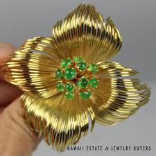 yellow flower brooch