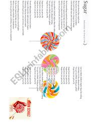 Sugar how you get so fly? Song Worksheet Robin Schulz Sugar Esl Worksheet By Nikkichow99