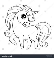 Black And White Unicorn Clipart Free Cute Little Unicorn Vector Black And White Illustration For Coloring Bookvector Black Cute Unicorn Black And White Illustration Coloring Books Illustration