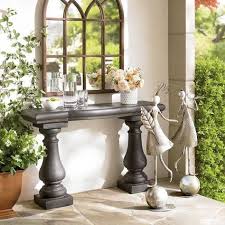 Elle Stonecast Console Table Outdoor Console Table Console Table Tuscan Decorating