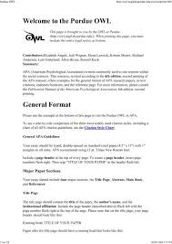 The american psychological association (apa) citation style is the most commonly used format for manuscripts in the social sciences. Purdue Owl Universite De Provence