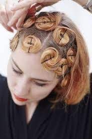 Image Result For How To Do 1940s Hairstyles For Short Hair And Fascinator Pin Curls Short Hair Hair Styles Rockabilly Hair