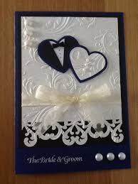 Send your best wishes to the new mr. A Wedding Card Which Can Be Used For Many Colour Schemes This Bride Had Navy Blue Bridesmaids Wedding Cards Handmade Embossed Cards Card Craft