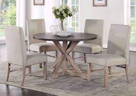 Check out our farmhouse table and chairs selection for the very best in unique or custom, handmade pieces from our dining room furniture shops. Jefferson 5 Piece Round Dining Table Set Brown Home Furniture Plus Bedding