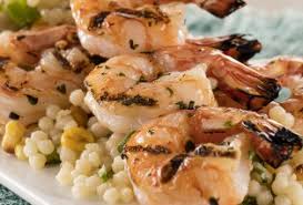 Remove shrimp from marinade, reserving marinade. Grilled Marinated Shrimp With Corn And Couscous With Pickled Shallots Love Of Food