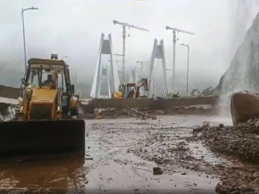 Landslides shut Mumbai-Pune highway and expressway; trains cancelled,  diverted amid heavy rainfall