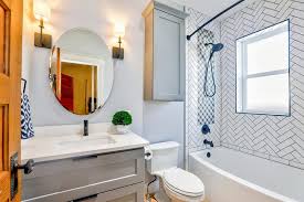 This bathroom has a pedestal sink that looks great with the design but leaves little room for storage. Bathroom Mirror Vs Regular Mirror Is There A Difference
