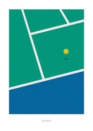 Graphic Tennis Poster In 2020 Tennis Posters Tennis Art Tennis Court Design