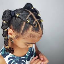 Fishtail Ponytails Hairstyle For Curly Little Girls Girls Natural Hairstyles Natural Hair Styles Kids Hairstyles
