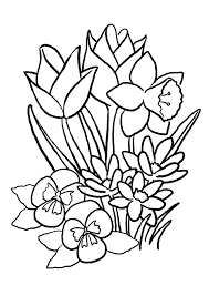 Coloriage Les Fleurs Du Printemps Hugolescargot Com Coloriage Printemps Coloriage Coloriage Fleur
