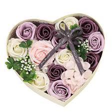 Heart shaped gift box for flowers. Soap Flower Heart Shaped Gift Box Chapeak