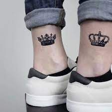 2 Pieces Size 4 5 X 6 7 Cm 1 8 X 2 7 Safe And Non Toxic Waterproof And Fda Passed High Quality Non R Crown Tattoos For Women Tattoos Pattern Tattoo