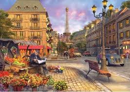 Paris Street Life 1500 Piece Jigsaw Puzzle Vintage Paris Paris Paris Art