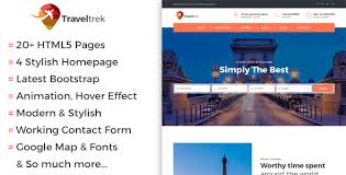 20 best free travel website templates. Traveltrek Travel Agency Tour Booking Html5 Template By Mythemer