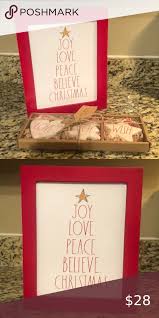 Joy Love Peace Believe Christmas Sign In 2020 Christmas Signs Farmhouse Christmas Christmas Decorations