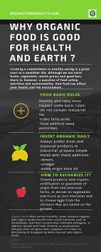 Why Organic Food Is Good For Health Earth Benefits Of Organic Food Organic Recipes Nutrition