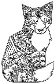 A Beautiful And Simple Fox A Beautiful And Simple Fox Fr Fox Coloring Page Animal Coloring Pages Mandala Coloring Pages