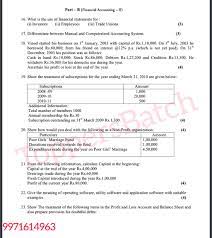 11thclass Accounting Computerized Accounting Financial Accounting Financial Statement