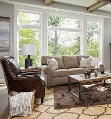 A Minnesota Casual Home The Living Room Schneiderman S The Blog Design And Decorating Living Room Leather Casual Living Rooms Brown Living Room Decor