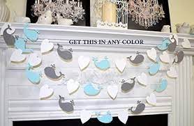 Each item features several baby whales with water shooting out of their spouts, all in light and pretty colors. Any Occasion Banners And Garlandswhale Baby Shower Garland Whale Garland Whale Baby Shower Decorations Whale Baby Shower Whale Nursery Decor Nautical Baby Shower Garland Custom Color Dailymail