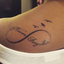 Never Forgotten Infinity Memorial Tattoo Infinity Tattoos Infinity Tattoo Memorial Tattoo