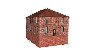 How to restore the color to old exterior brick. Red Brick House 3d Warehouse