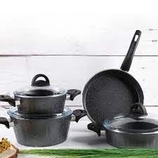 Emsan helis arya 8 parça çelik tencere seti gold. Emsan Aurora 7 Parca Granit Tencere Seti Gri Emsan