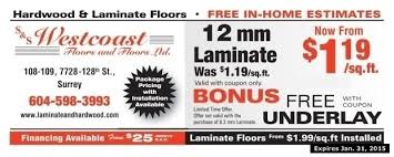Laminate Flooring From 1 19 Per Sq Ft At S S Westcoast Floors Floors Home Renovation Coupons Home Garden Coupons Surrey Bc Couponsbc Ca