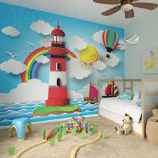 More than 93 rainbow mural at pleasant prices up to 196 usd fast and free worldwide shipping! Xl Rainbow Lighthouse Wall Mural Kids Nautical 3d Look Wall Mural