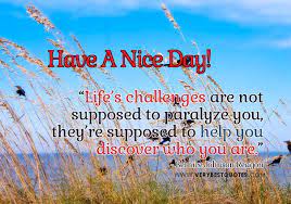Inspiring Good Morning Quotes About Life Challenges Have A Nice Day Good Life Quotes Inspirational Quotes Pictures Life Quotes