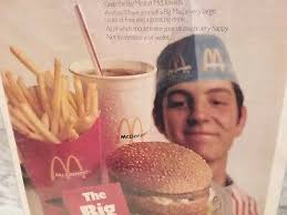 Vntg McDonald's THE BIG MAC MEAL Hamburger Fast Food Store Counter Ad Sign  14x12
