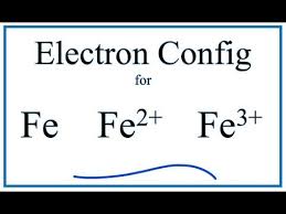 Electron Configuration For Fe Fe2 And Fe3 Iron And Iron Ions Electron Configuration Electrons Chemical Bond