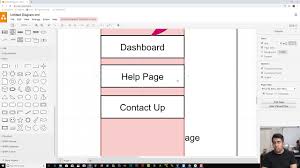 How To Draw Application Wire Frame With Draw Io Youtube