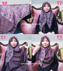 Tutorial Memakai Shawl Seperti Tudung Bawal 4 Segi Hijab Tutorial Hijab Fashion Hijab Style Tutorial