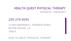 Request an appointment using our secure online form. 1255407193 Npi Number Health Quest Physical Therapy Baton Rouge La Npi Registry Medical Coding Library Www Hipaaspace Com C 2021
